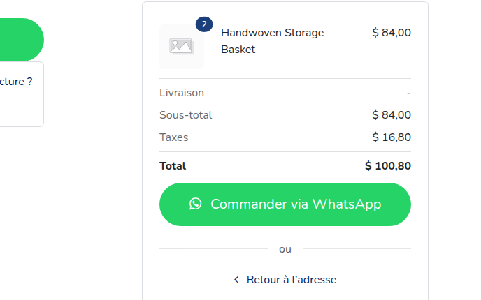 WhatsApp Ordering for E-commerce